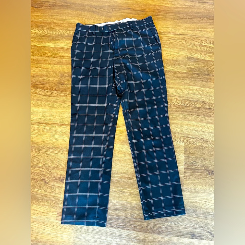 Top man Grid Print Dress Pants